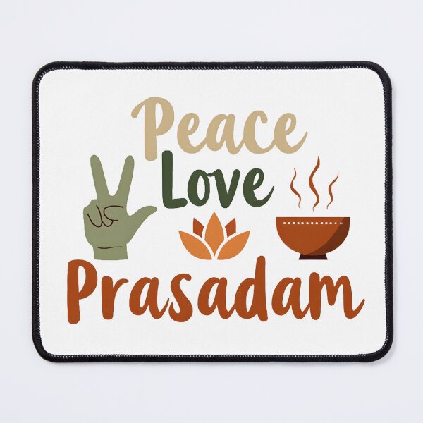 Item preview, Peace Love Prasadam – Spiritual Indian Food Quote | Yoga Culture Sticker & T‑Shirt designed and sold by Nene's design.