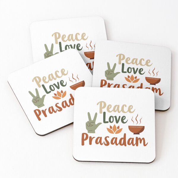 Item preview, Peace Love Prasadam – Spiritual Indian Food Quote | Yoga Culture Sticker & T‑Shirt designed and sold by Nene's design.