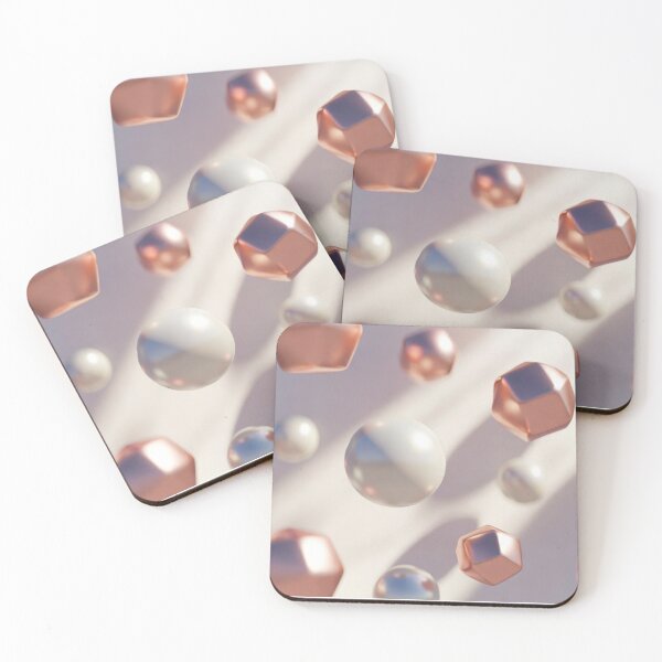 Item preview, Floating Spheres and Copper Polyhedra Art designed and sold by IntelliMindDesigns.