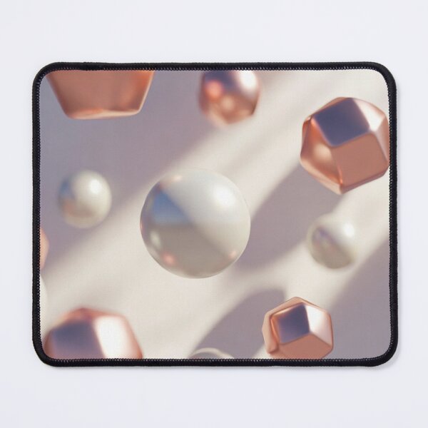 Item preview, Floating Spheres and Copper Polyhedra Art designed and sold by IntelliMindDesigns.