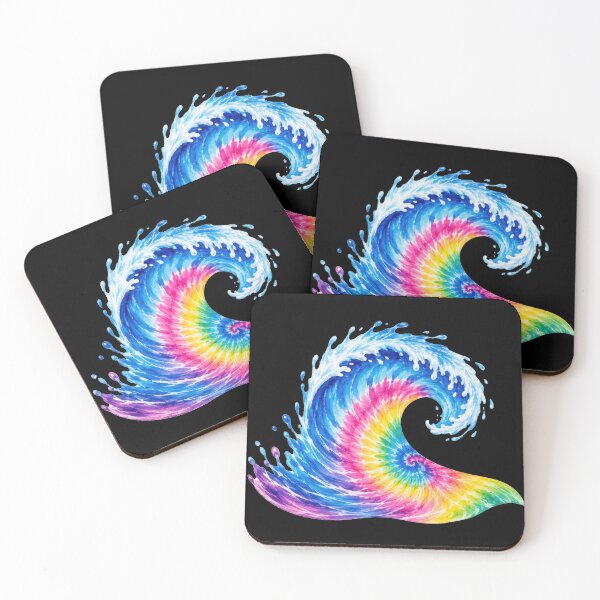 Item preview, Rainbow Tie Dye Ocean Wave designed and sold by jgvisualarts.