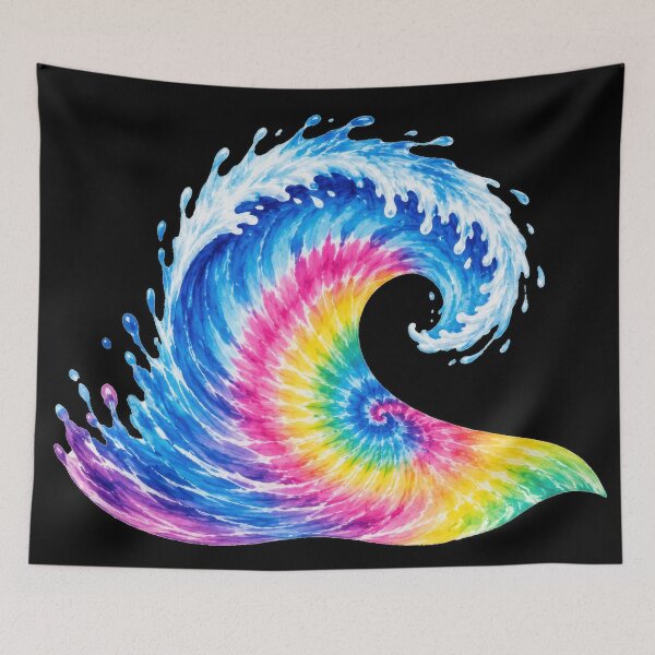 Item preview, Rainbow Tie Dye Ocean Wave designed and sold by jgvisualarts.