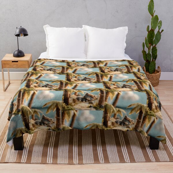 Item preview, Fluffy Cat Napping in Tropical Beach Hammock designed and sold by colorful-white.