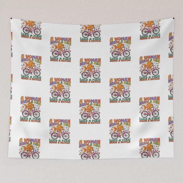 Item preview, Retro Feminist Quote: Fish Needs A Bicycle designed and sold by DanniJordan.