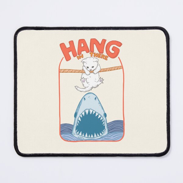 Item preview, Hang In There Cat Dangling Over Shark designed and sold by Jess.a.creates.