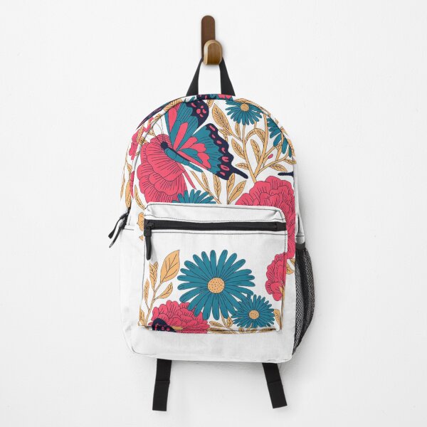 Item preview, Colorful Butterfly and Floral Garden Folk Art designed and sold by QuiteOrbit.