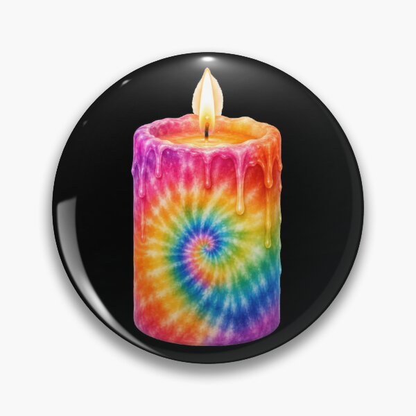 Item preview, Rainbow Tie Dye Candle With Dripping Wax designed and sold by jgvisualarts.