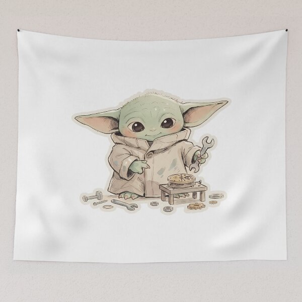 Item preview, BABY YODA MECHANIC designed and sold by LIS AND MELIVERSO.