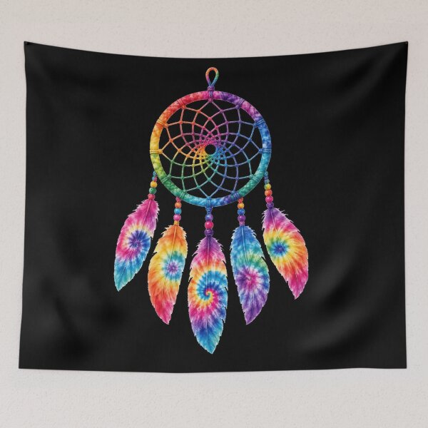 Item preview, Rainbow Tie-Dye Dreamcatcher designed and sold by jgvisualarts.