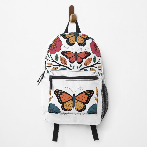 Item preview, Vintage Butterfly Flowers Botanical Folk designed and sold by QuiteOrbit.