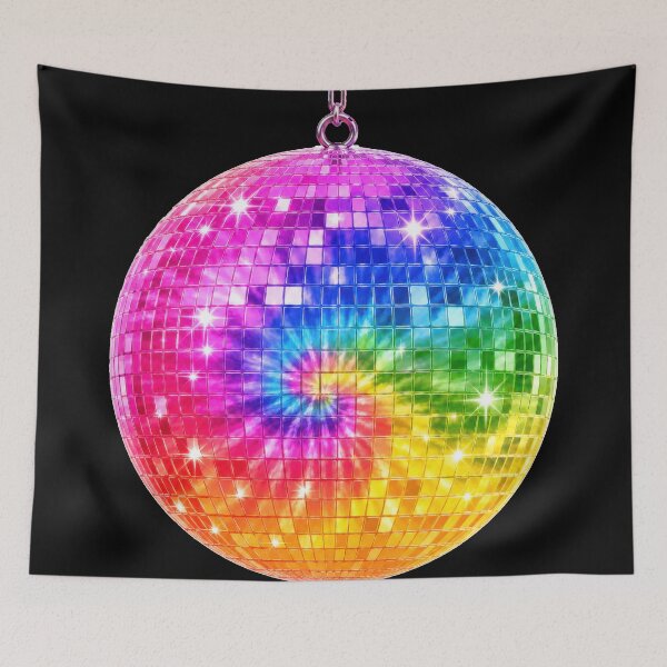 Item preview, Rainbow Tie-Dye Disco Ball designed and sold by jgvisualarts.