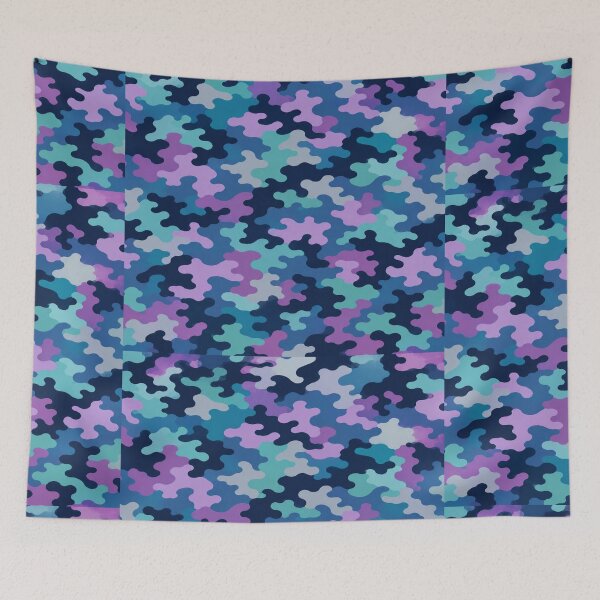 Item preview, Coastal Drift Camouflage Pattern | Navy Lavender Aqua Abstract Camo designed and sold by Swanny's Custom T-shirt and Gift Designs.