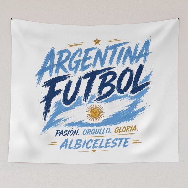Item preview, Argentina Football Typography Design | Modern Soccer Fan Artwork designed and sold by TKOprintdesigns.