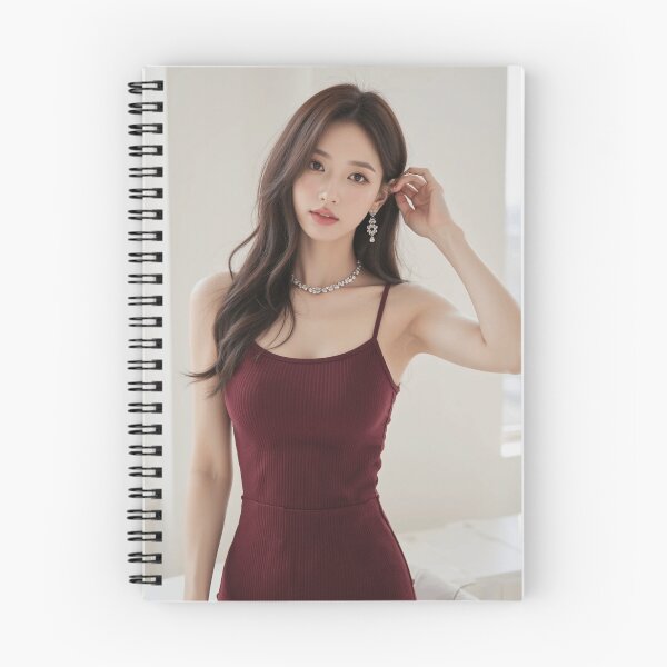 Item preview, Wine Red Allure – Elegant Fashion Beauty Portrait designed and sold by SEIMEI2025.