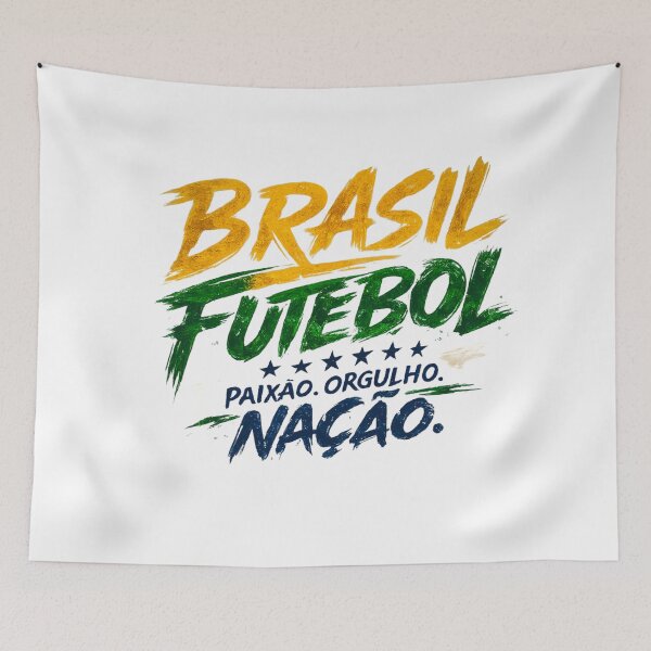 Item preview, Brazil Football Typography Design | Modern National Pride Soccer Fan Art designed and sold by TKOprintdesigns.
