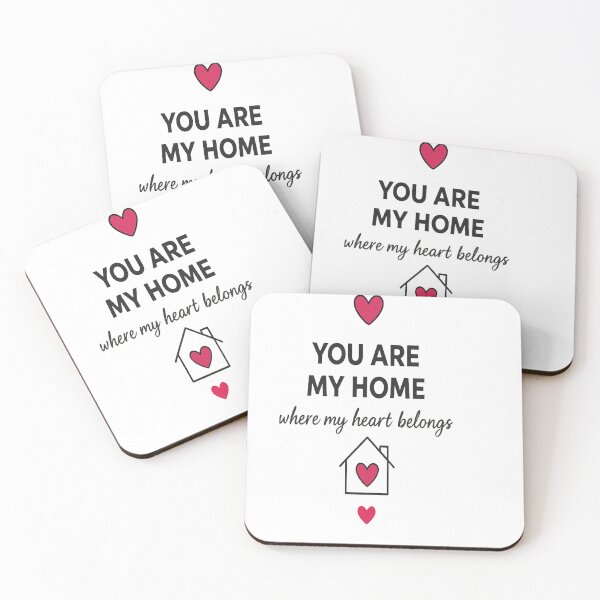 Item preview, You Are My Home | Romantic Love Quote | Minimalist Couple Design designed and sold by Lovestickerco.