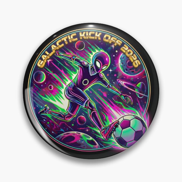 Item preview, Galactic Kick Off 2026 Alien Soccer Neon Space Football Design designed and sold by Prime legend .