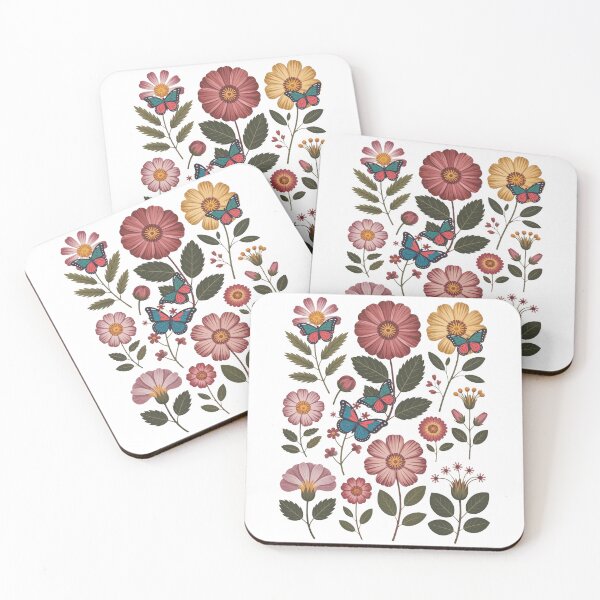 Item preview, Folk Art Flowers and Butterflies Design designed and sold by QuiteOrbit.