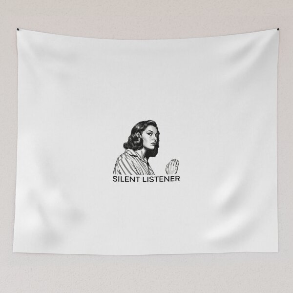 Item preview, Silent Listener - Vintage Comic Style Art designed and sold by Nova Blend.