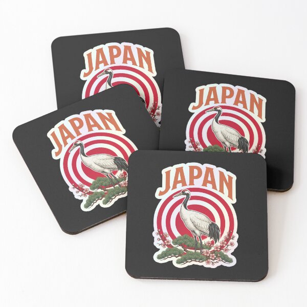Item preview, Japan Crane Sticker – Vintage Cherry Blossom Travel Souvenir designed and sold by DanniJordan.