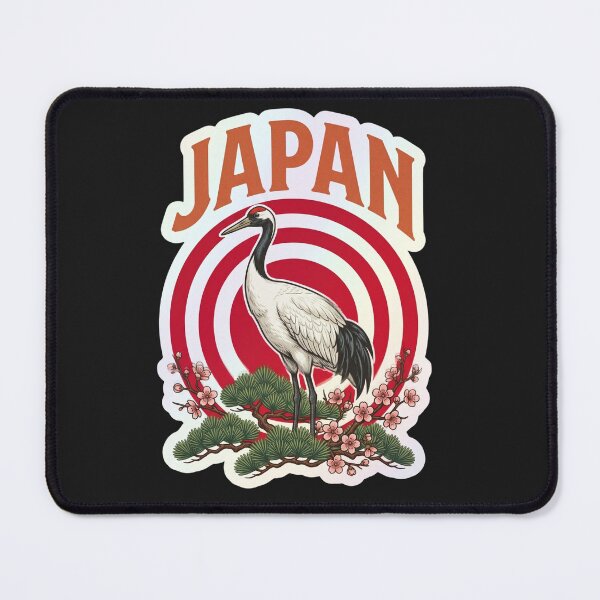Item preview, Japan Crane Sticker – Vintage Cherry Blossom Travel Souvenir designed and sold by DanniJordan.