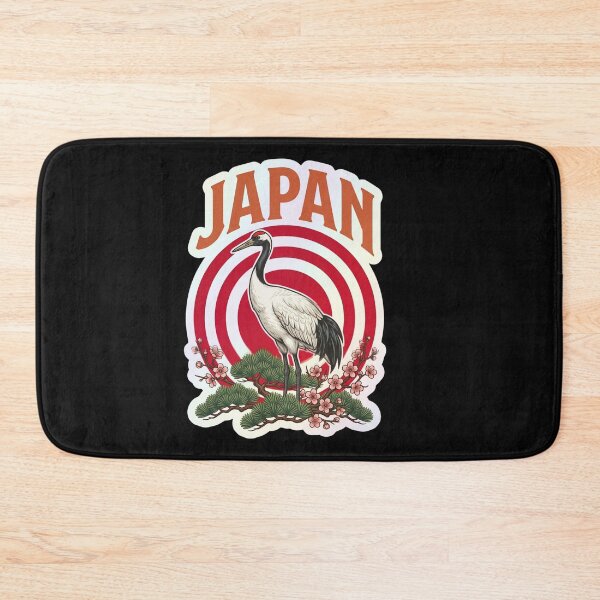 Item preview, Japan Crane Sticker – Vintage Cherry Blossom Travel Souvenir designed and sold by DanniJordan.