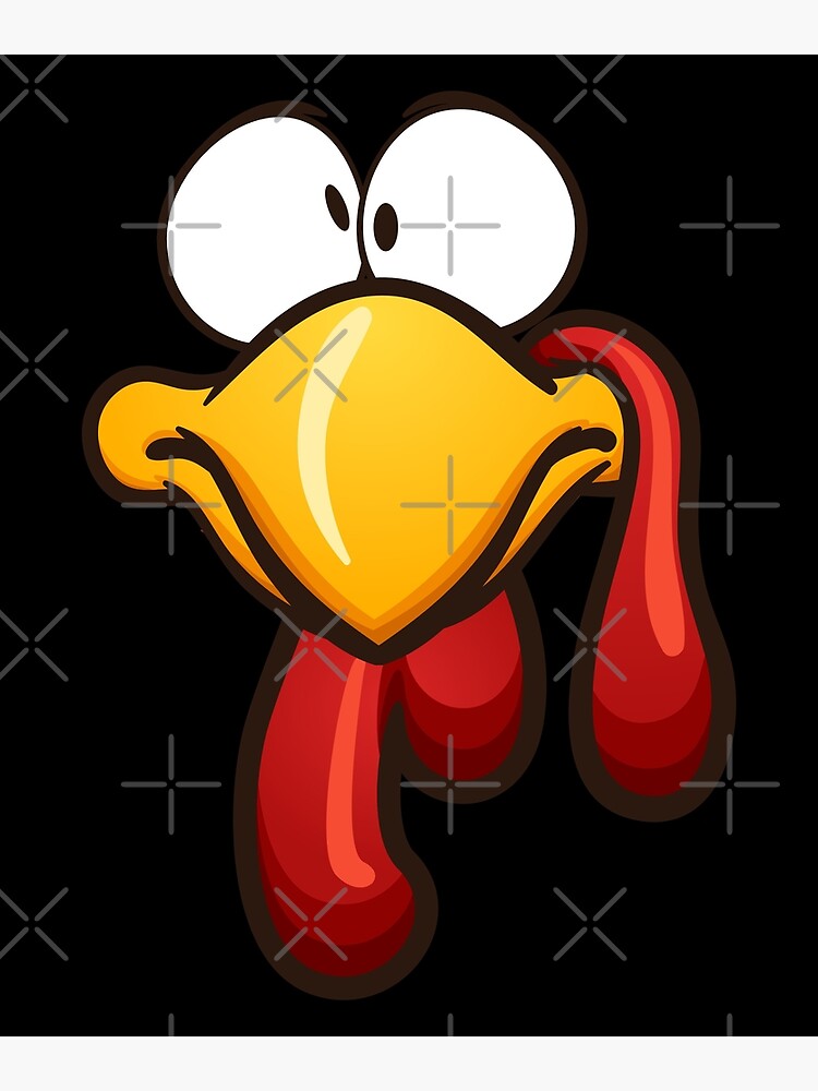 "Turkey Face Crazy Eyes Halloween and Thanksgiving" Art Print by