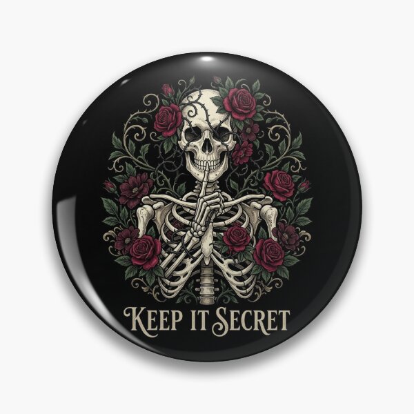 Item preview, Dark Cottagecore Crimson Rose Shh Skeleton Secret designed and sold by DuckOddity.