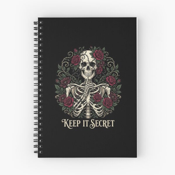 Item preview, Dark Cottagecore Crimson Rose Shh Skeleton Secret designed and sold by DuckOddity.