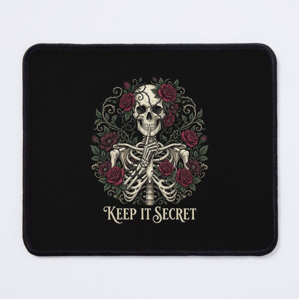 Item preview, Dark Cottagecore Crimson Rose Shh Skeleton Secret designed and sold by DuckOddity.