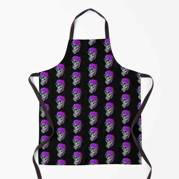 Item preview, Cyberpunk Streetwear Neon Bucket Hat Shh Skeleton designed and sold by DuckOddity.
