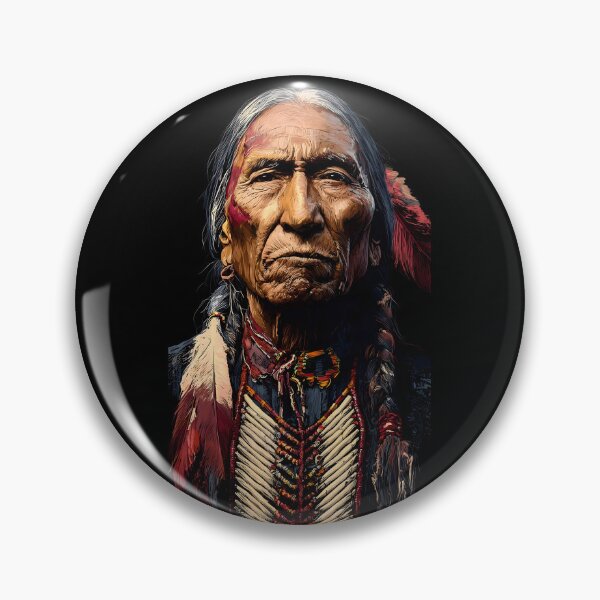 Item preview, Elder Wisdom - Native American Portrait designed and sold by YAKA ART  SRI LANKA.