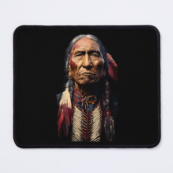 Item preview, Elder Wisdom - Native American Portrait designed and sold by YAKA ART  SRI LANKA.