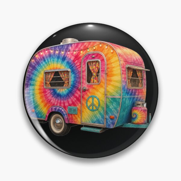 Item preview, Tie Dye Peace Camper Van designed and sold by jgvisualarts.