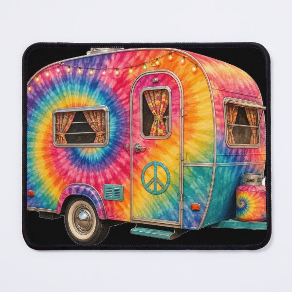 Item preview, Tie Dye Peace Camper Van designed and sold by jgvisualarts.