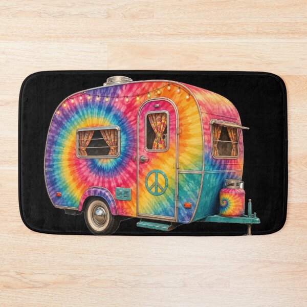 Item preview, Tie Dye Peace Camper Van designed and sold by jgvisualarts.