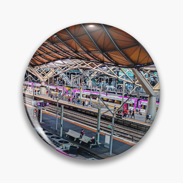 Item preview,  Trains at Southern Cross Station - Melbourne, Victoria, Australia designed and sold by Steven Jodoin.