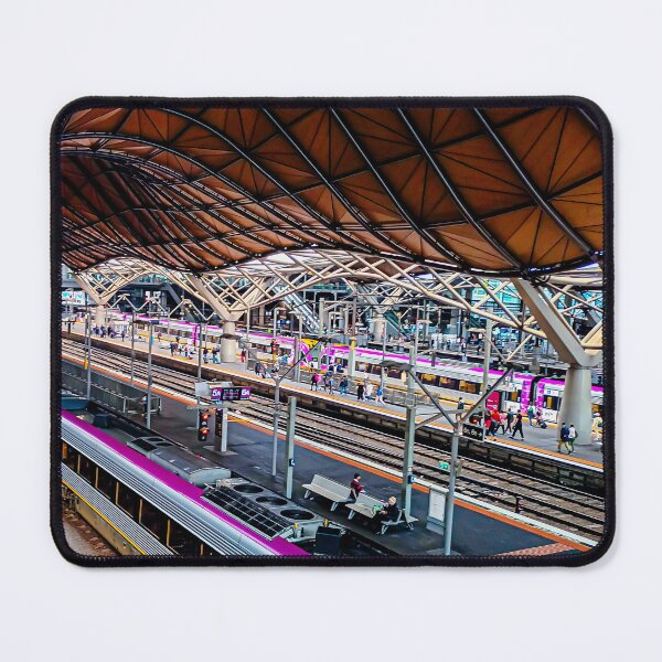 Item preview,  Trains at Southern Cross Station - Melbourne, Victoria, Australia designed and sold by Steven Jodoin.