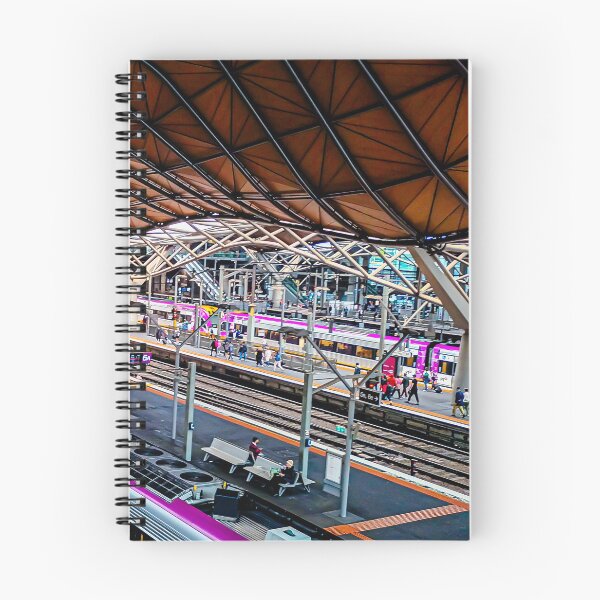 Item preview,  Trains at Southern Cross Station - Melbourne, Victoria, Australia designed and sold by Steven Jodoin.