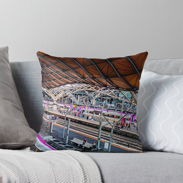 Item preview,  Trains at Southern Cross Station - Melbourne, Victoria, Australia designed and sold by Steven Jodoin.
