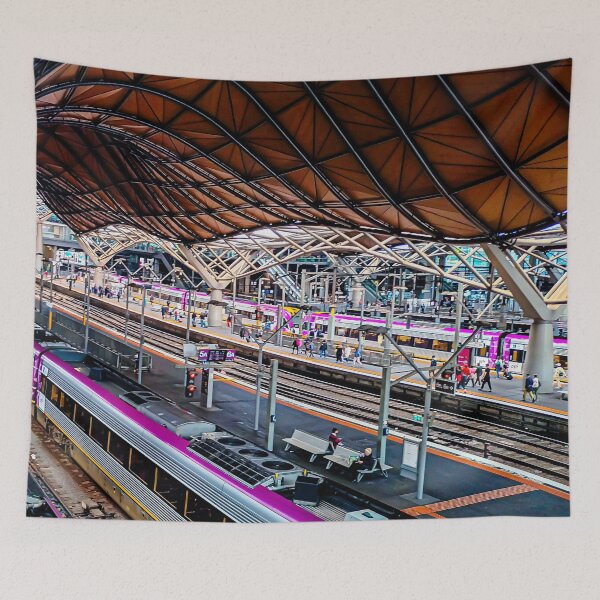 Item preview,  Trains at Southern Cross Station - Melbourne, Victoria, Australia designed and sold by Steven Jodoin.