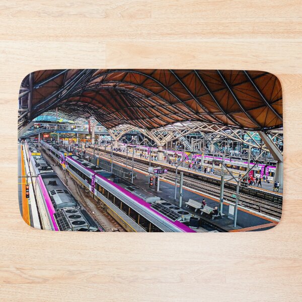 Item preview,  Trains at Southern Cross Station - Melbourne, Victoria, Australia designed and sold by Steven Jodoin.