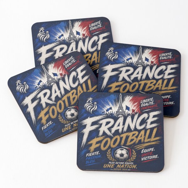 Item preview, France Football Typography Design | Modern National Soccer Artwork designed and sold by TKOprintdesigns.