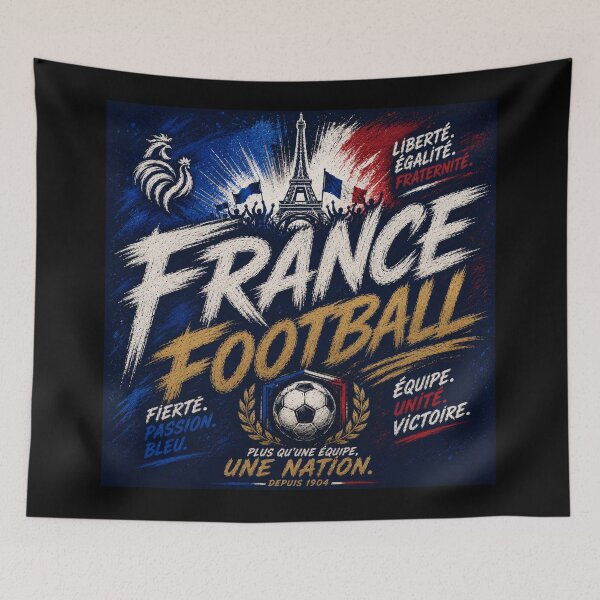 Item preview, France Football Typography Design | Modern National Soccer Artwork designed and sold by TKOprintdesigns.
