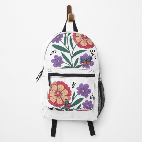 Item preview, Vintage Flowers Butterflies Floral Boho Wildflowers designed and sold by QuiteOrbit.