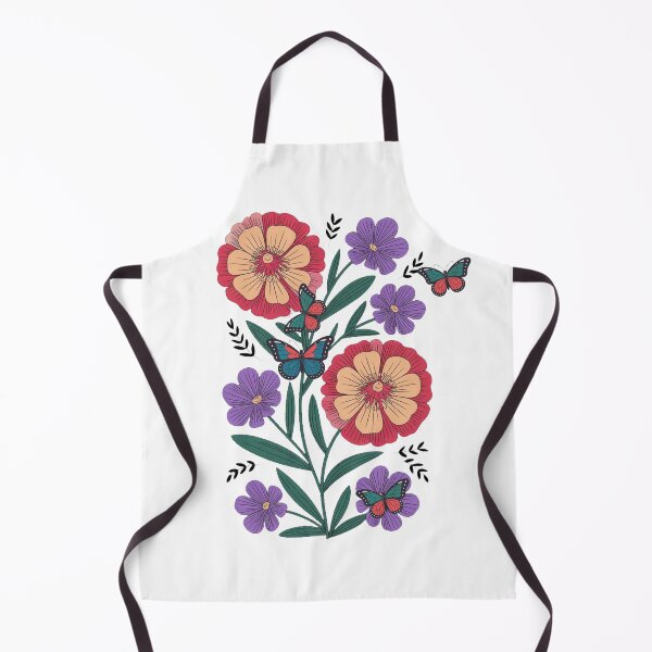 Item preview, Vintage Flowers Butterflies Floral Boho Wildflowers designed and sold by QuiteOrbit.