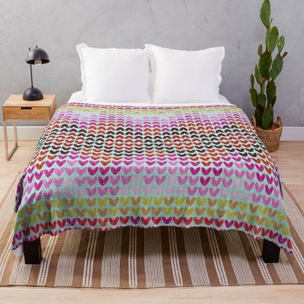 Item preview, Watercolor Heart Stripe Pattern | Romantic Pink & Red Hearts designed and sold by Digitara8595.