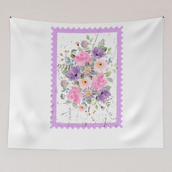 Item preview, Vintage Floral Bouquet Stamp - Aesthetic Watercolor Flower Art  designed and sold by Atlasoloji.