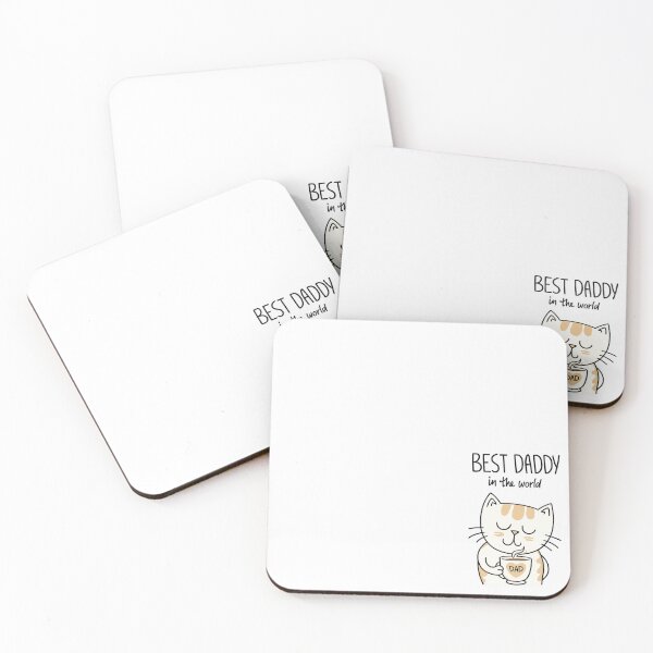 Item preview, Best Daddy in the World Cute Cat Dad Coffee Lover designed and sold by Arbacus.