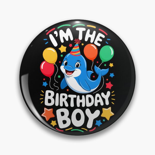 Item preview, Funny Dolphin Birthday Boy Bday Boys Girls Kids designed and sold by rafaeltto.